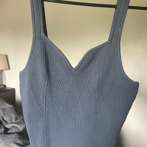 Abercrombie & Fitch blue knit crop top